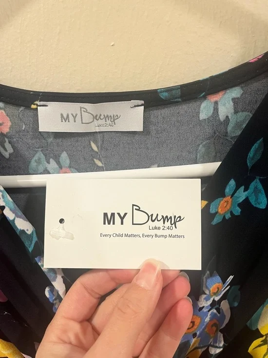 My Bump Floral V-Neck Maternity Dress - Medium - Picture 7 of 9